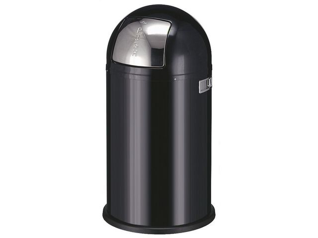 Afvalbak kogelvormig 50L zwart