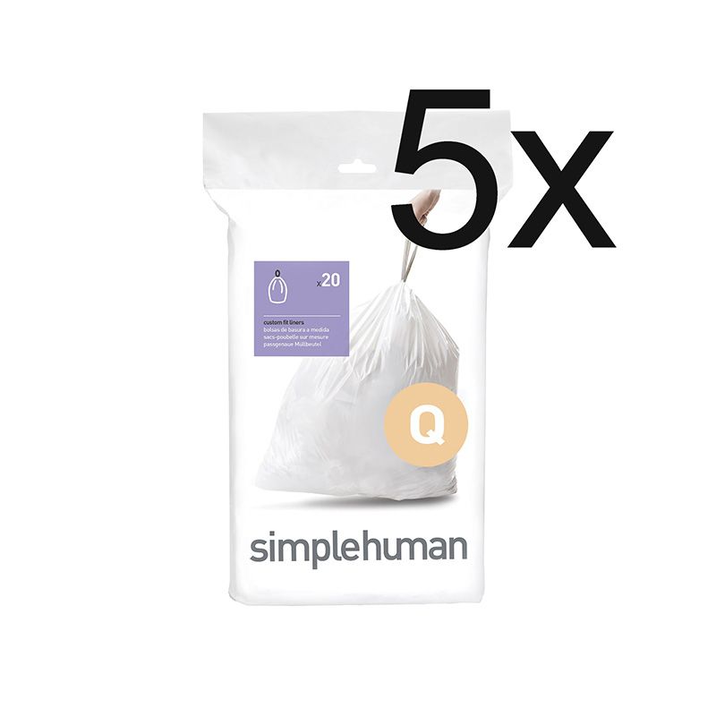 Afvalzakken 50-65 ltr (Q), Simplehuman 5x20 stuks