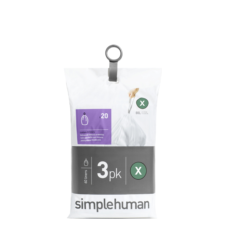 Afvalzakken Pocket Liner 80 liter (X), Simplehuman