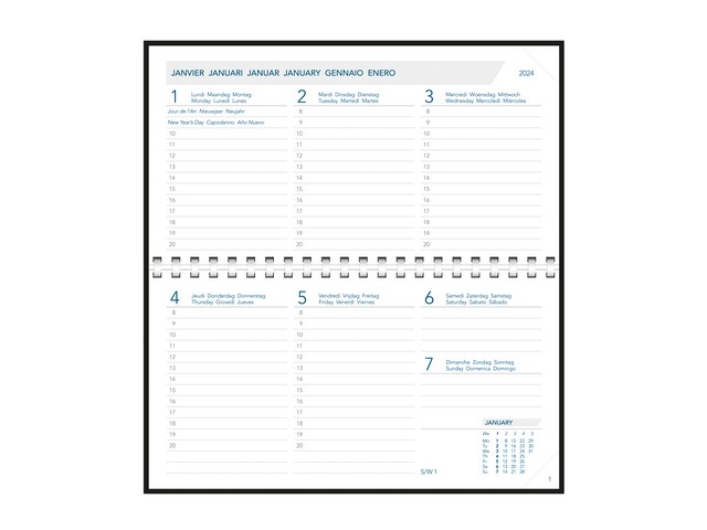 Agenda 9x16 Novaplan 7d2p spiraal ass