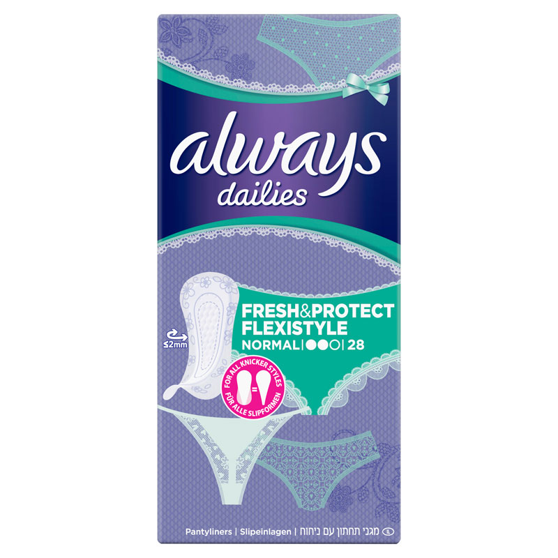 Always Dailies Fresh & Protect Normal Flexistyle Inlegkruisjes