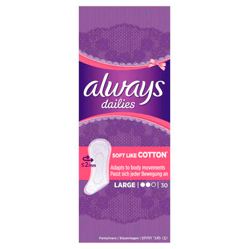 Always Dailies Large Classic Soft Like Cotton Inlegkruisjes x30st