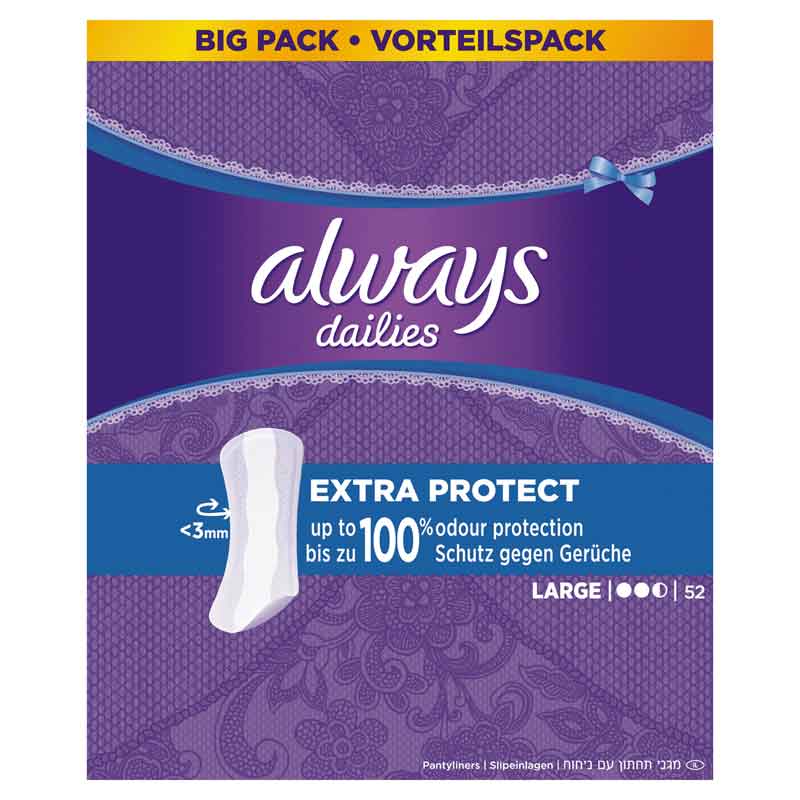 Always Dailies Large Extra Protect Inlegkruisjes x52st