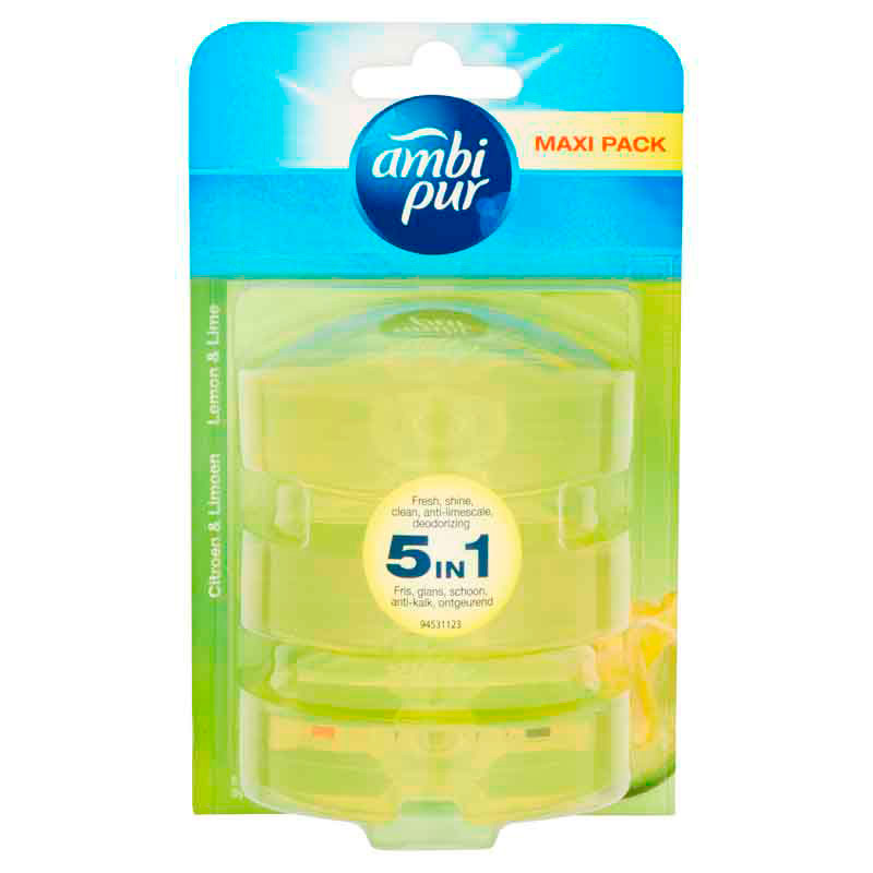 Ambi Pur Toiletblok Lemon & Lime Navulling 3 x 55 ml