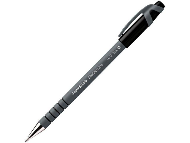Balpen PM Flexgrip Ultra M zwart/doos 12