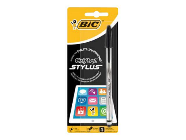 Balpen/Stylus BiC Cristal 0,4 mm zwart