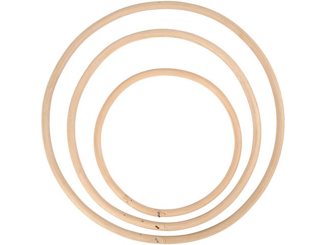 Bamboe ring diam. 15,3+20,3+25,5cm/pk3