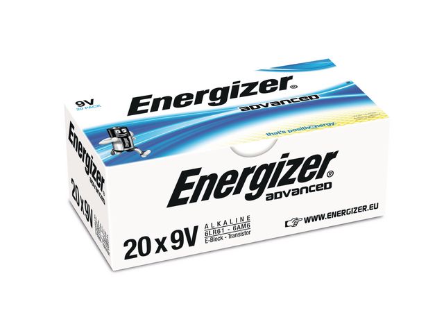 Batterij Energizer Advanced 9V / pak20