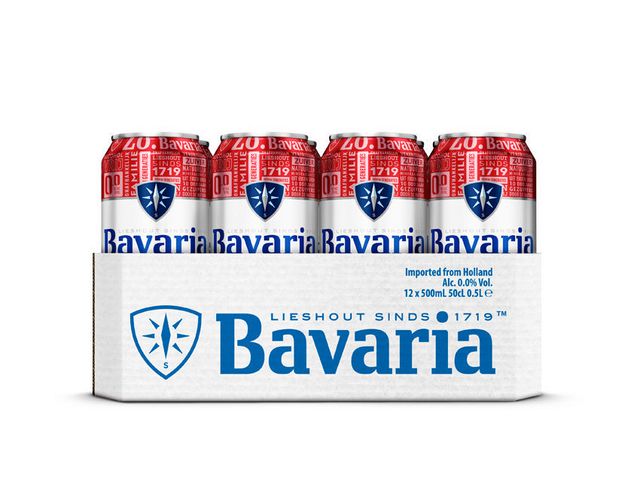 Bier Bavaria 0,0% 0,33L blik/pk24