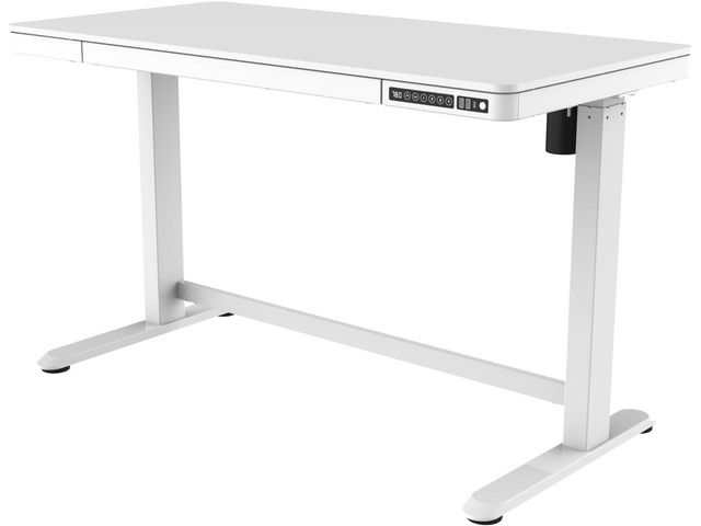 Bureau 120x60cm, Wit kunststof, Wit