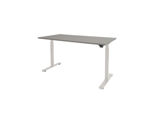 Bureau Dextro 160x80 grijs 25mm-wit