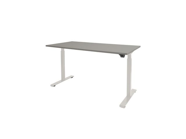 Bureau Dextro II 180x90 grijs 25mm-wit