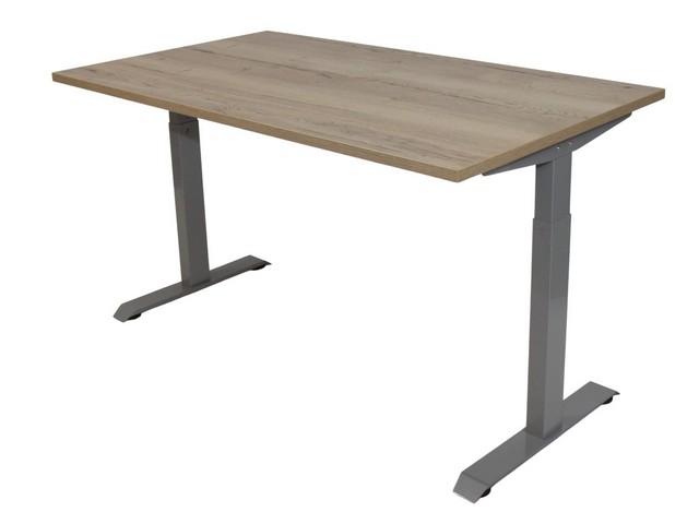 Bureau instelbaar 120X80 NATUUR/ALU