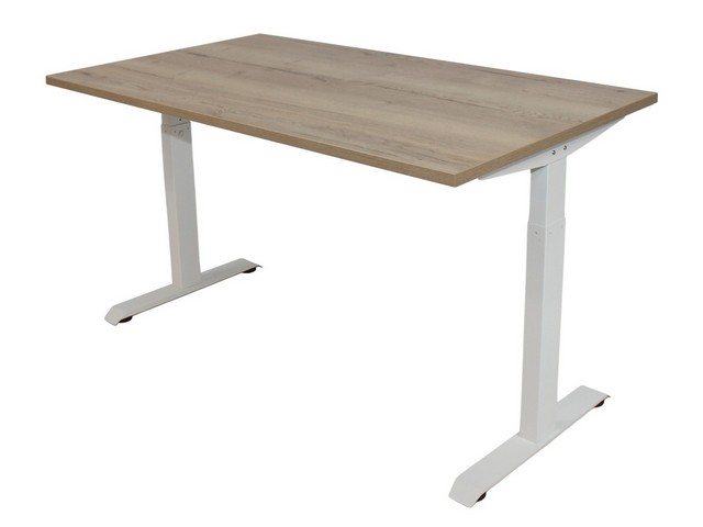 Bureau instelbaar 140X80 NATUUR/WIT
