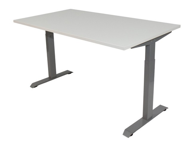 Bureau instelbaar 140X80 WIT/ALU