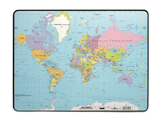 Bureaulegger Durable wereldkaart 40x53cm