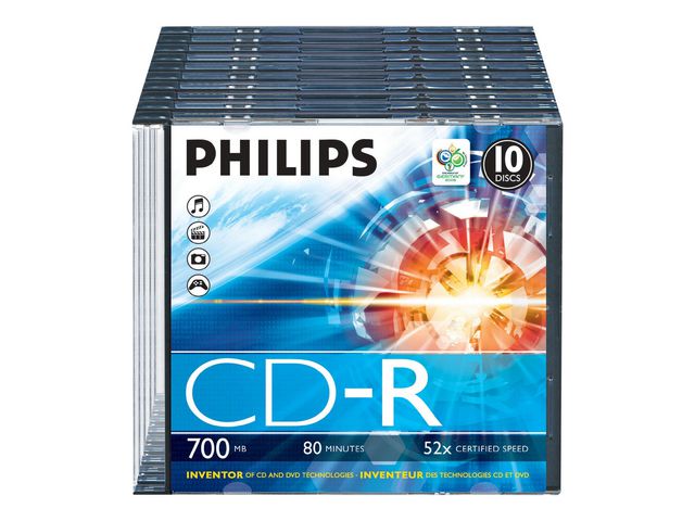 CD-R Philips 700mb slim case/pk10