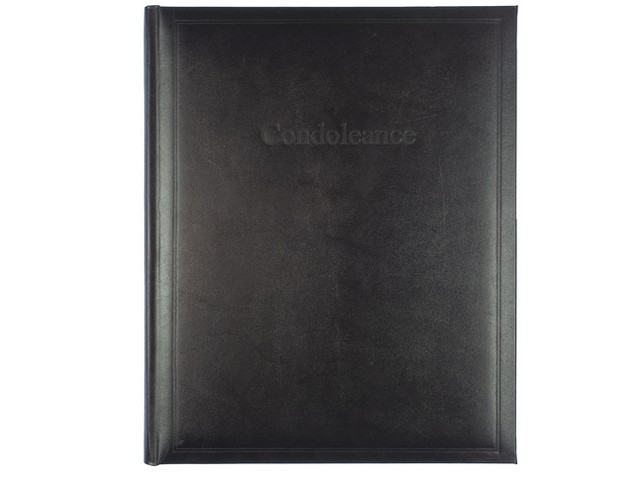 Condoleanceboek Kangaro 26x21cm zwart