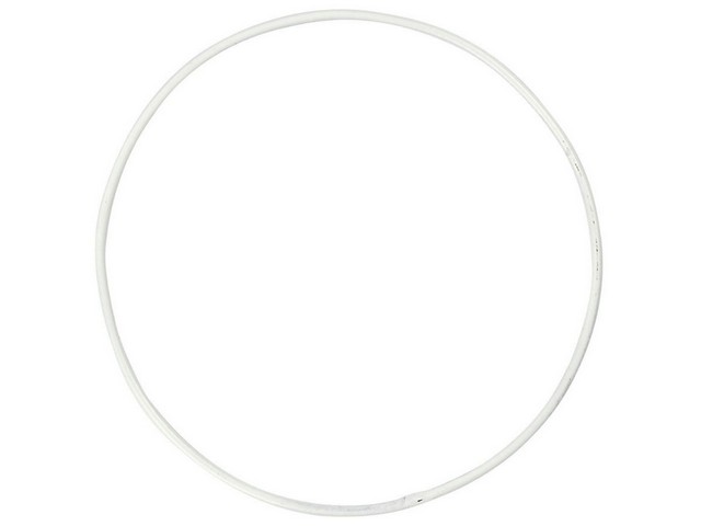 Draadring D30cm dikte 3mm metaal wit/pk5