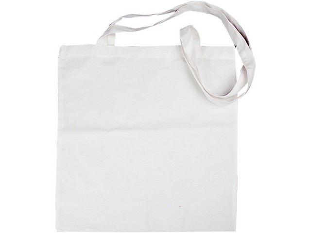 Draagtas 38x42cm m/lange hengsels wit