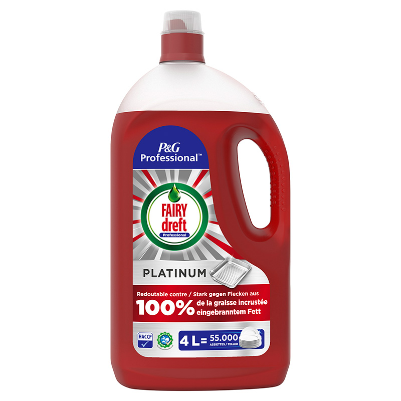 DREFT PROFESSIONAL FAIRY Platinum Handafwasmiddel Baked on grease 2x4L