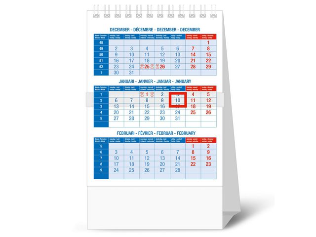 Driemaandskalender tafelmodel