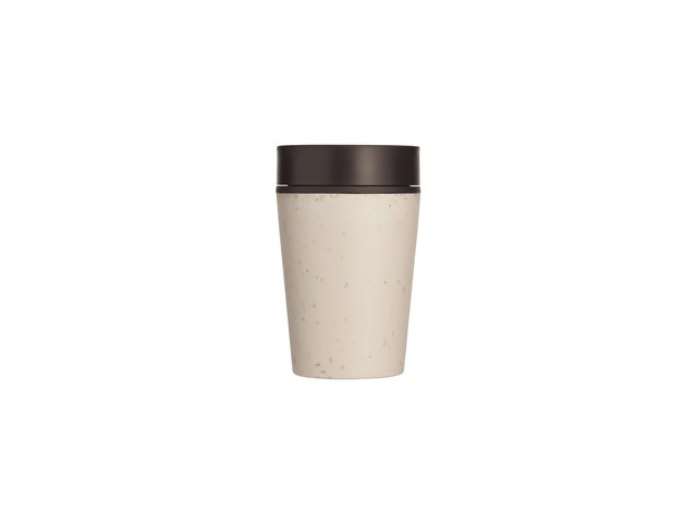 Drinkbeker circulaire 227ml crème zwart
