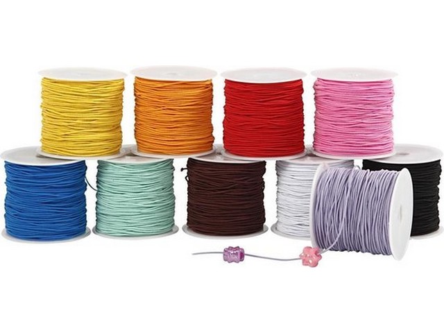 Elastiek dikte 1mm assorti/pk10x25m