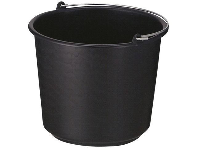Emmer kunststof 12ltr rond zwart
