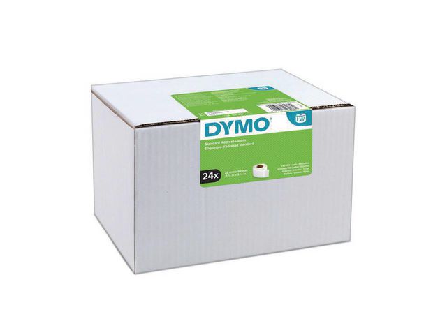 Etiket Dymo LW 89x28 adres wit/ds 24x130