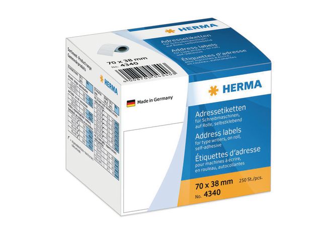 Etiket HERMA ILK 70x38 wit/rol 250