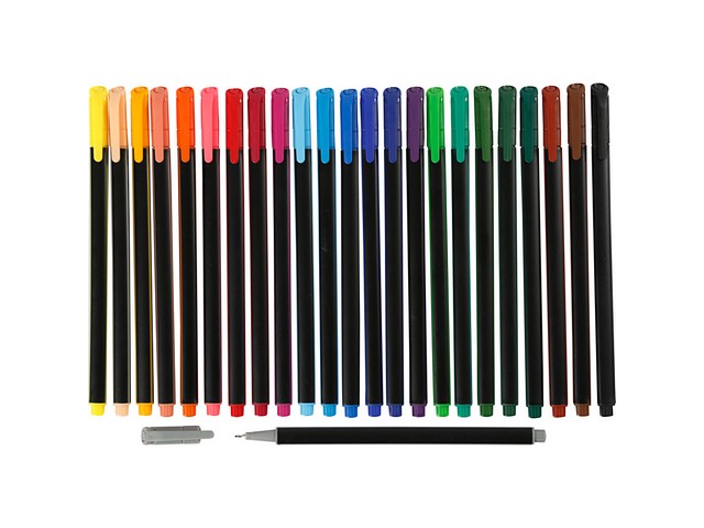 Fineliner Colortime 0,6-0,7mm ass/pk24
