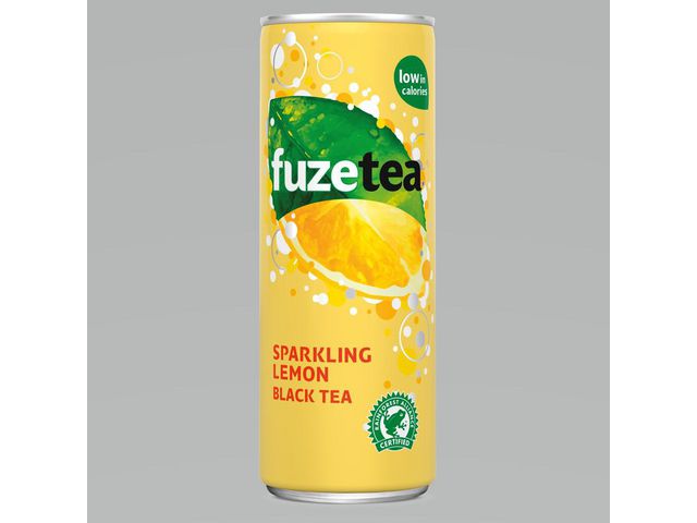 Frisdrank Fuze tea black 0,25L blik/pk24