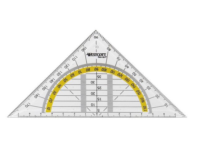 Geodriehoek Westcott 14cm BTS