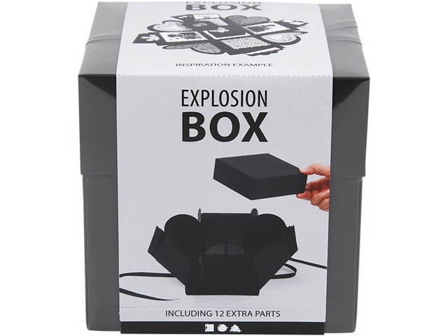 Geschenkdoos Expl. 7x7x7,5+12x12x12cm zw