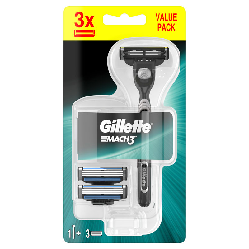 Gillette Mach3 Scheersysteem Voor Mannen + 2 Mesjes