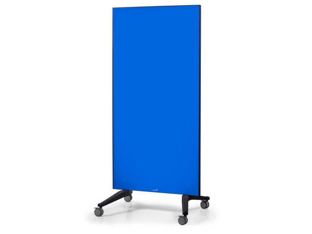Glasbord Legamaster mobiel 90x175 blauw