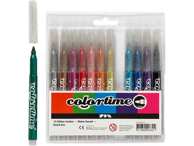 Gliterstift Colortime 4,2mm ass/pk12
