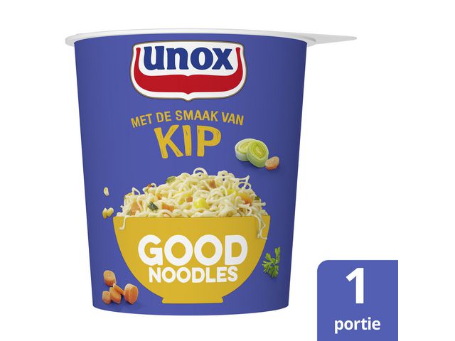 Good noodles Unox kip cup 65g/pk8