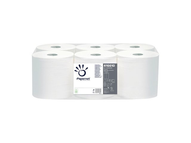 Handdoekrol 292m 1lg wit/pk6rl