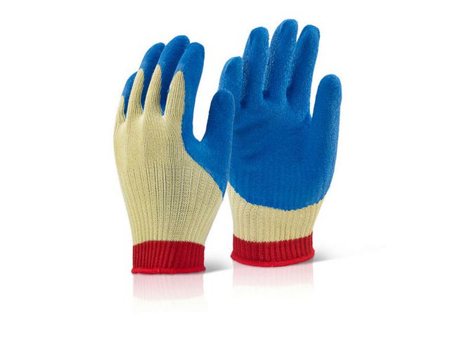 Handschoen latex blauw L/ds10