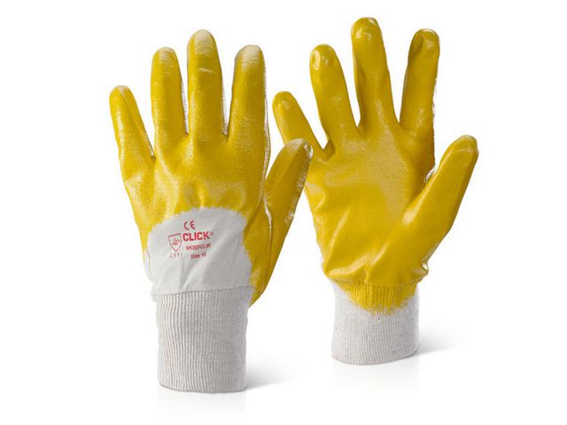 Handschoen nitrile geel 10/ds10