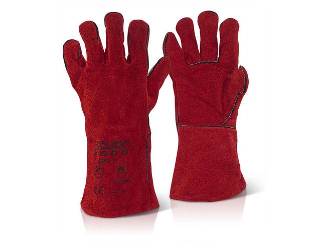 Handschoen welder rood /ds60