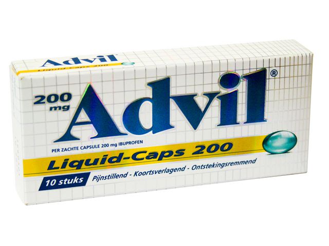 Ibuprofen Advil liquid caps 200mg pk/10