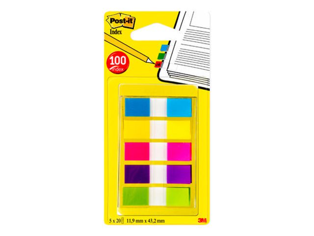Index Post-It Mini neon kleuren/set5x20