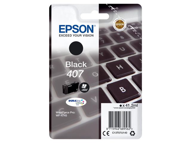 Inkjet Epson 407 C13T07U140 zwart