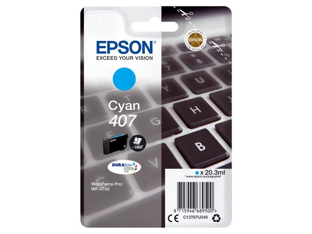 Inkjet Epson 407 C13T07U240 cyan