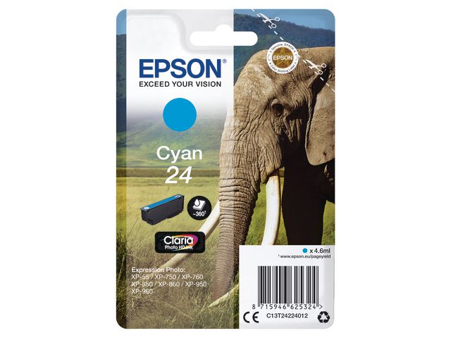 Inkjet Epson T24224012 cyaan (24)