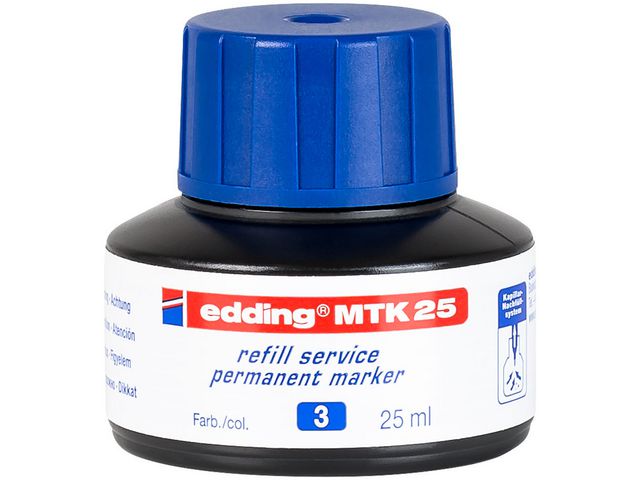Inkt permanent e-MTK 25 Blauw 25ml