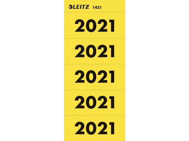 Jaaretiket Leitz 2021 geel/pk100